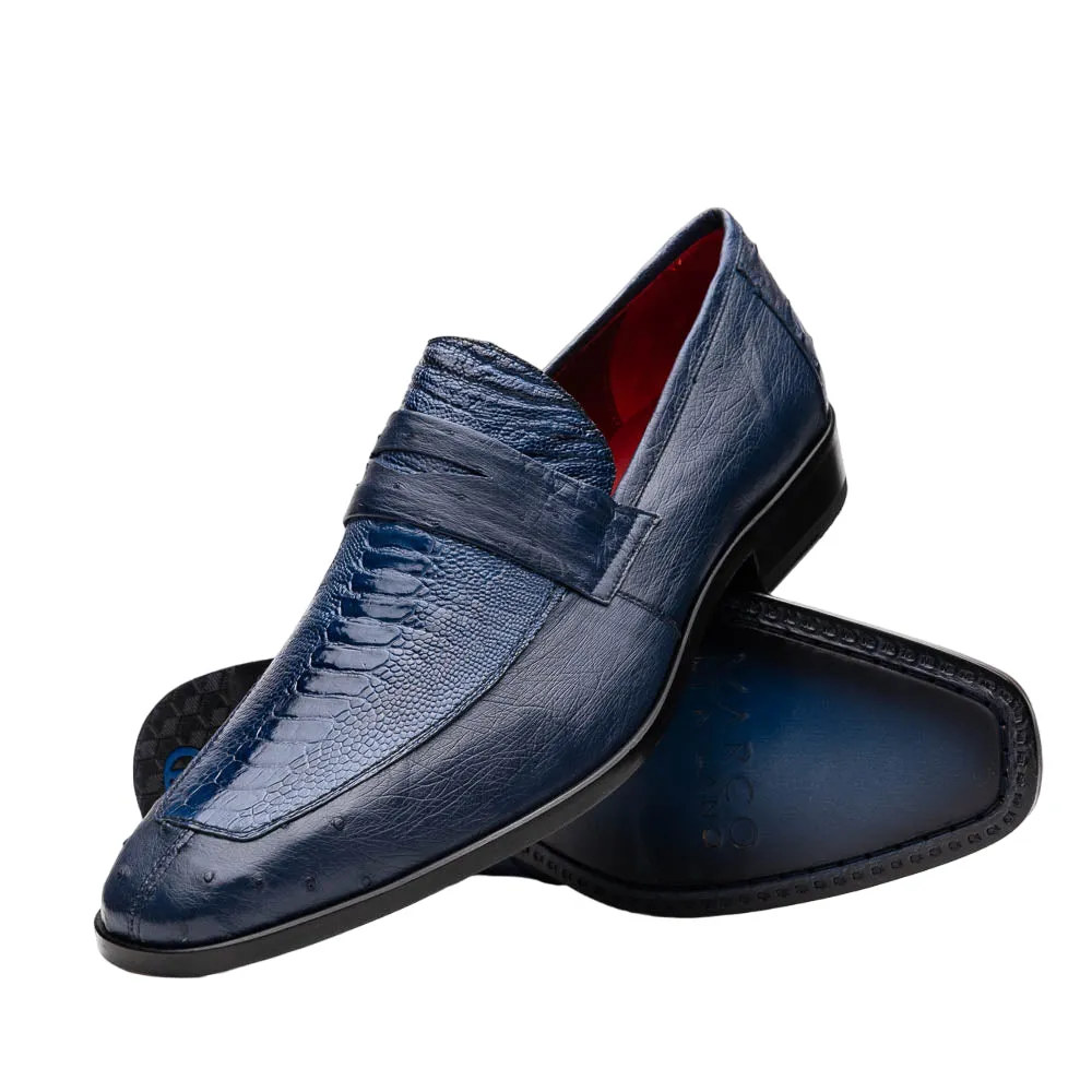 Marco Di Milano Fangio Ostrich Leg Denim Blue