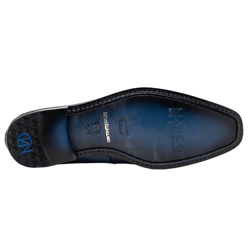 Marco Di Milano Fangio Ostrich Leg Denim Blue
