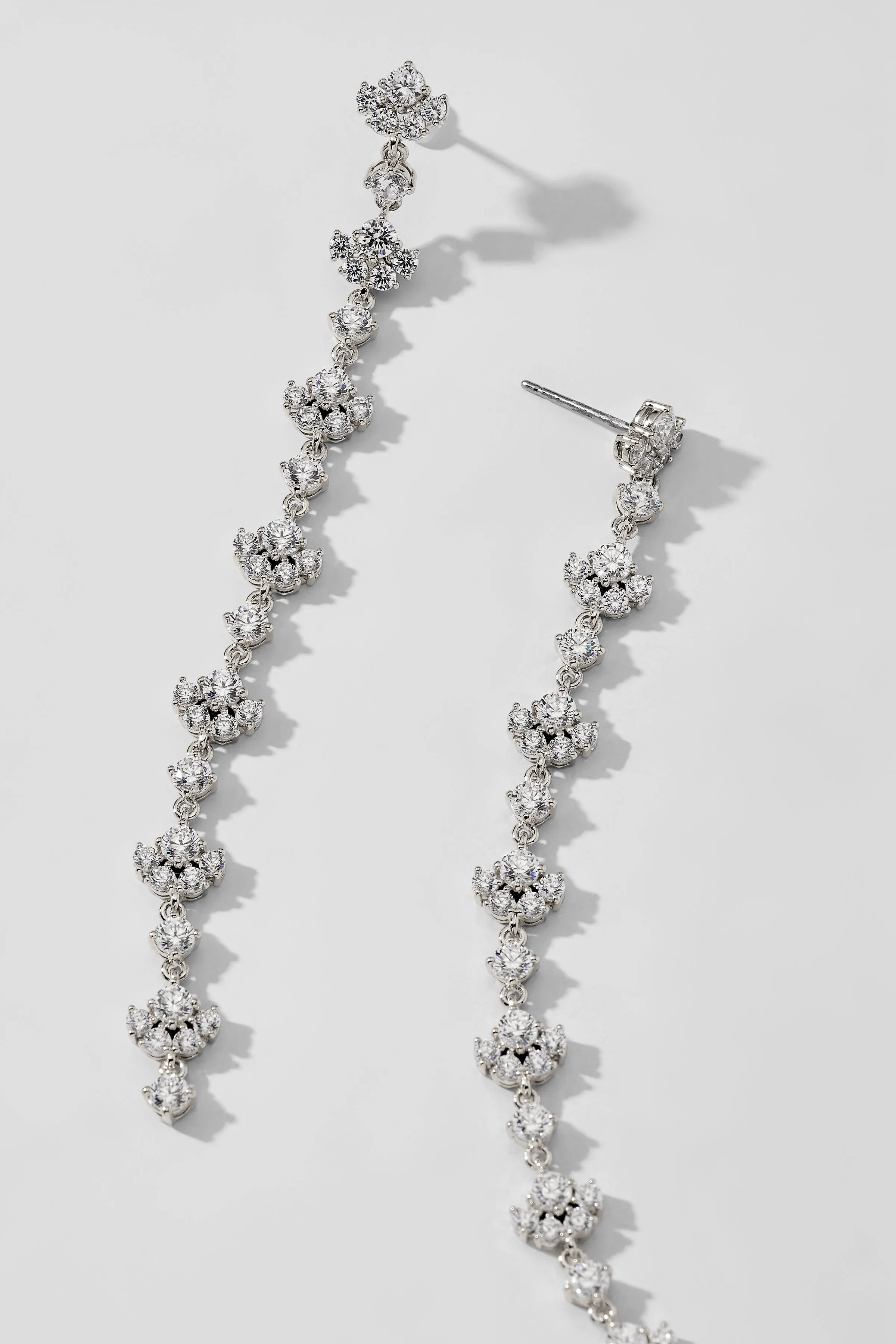 MATCHPOINT LONG LINEAR CZ EARRINGS