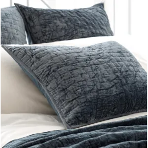 Matte Velvet Juniper Quilted Sham