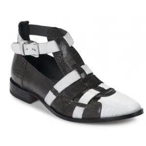 Mauri 3025 Baby Croc/Ostrich Leg - White/Grey