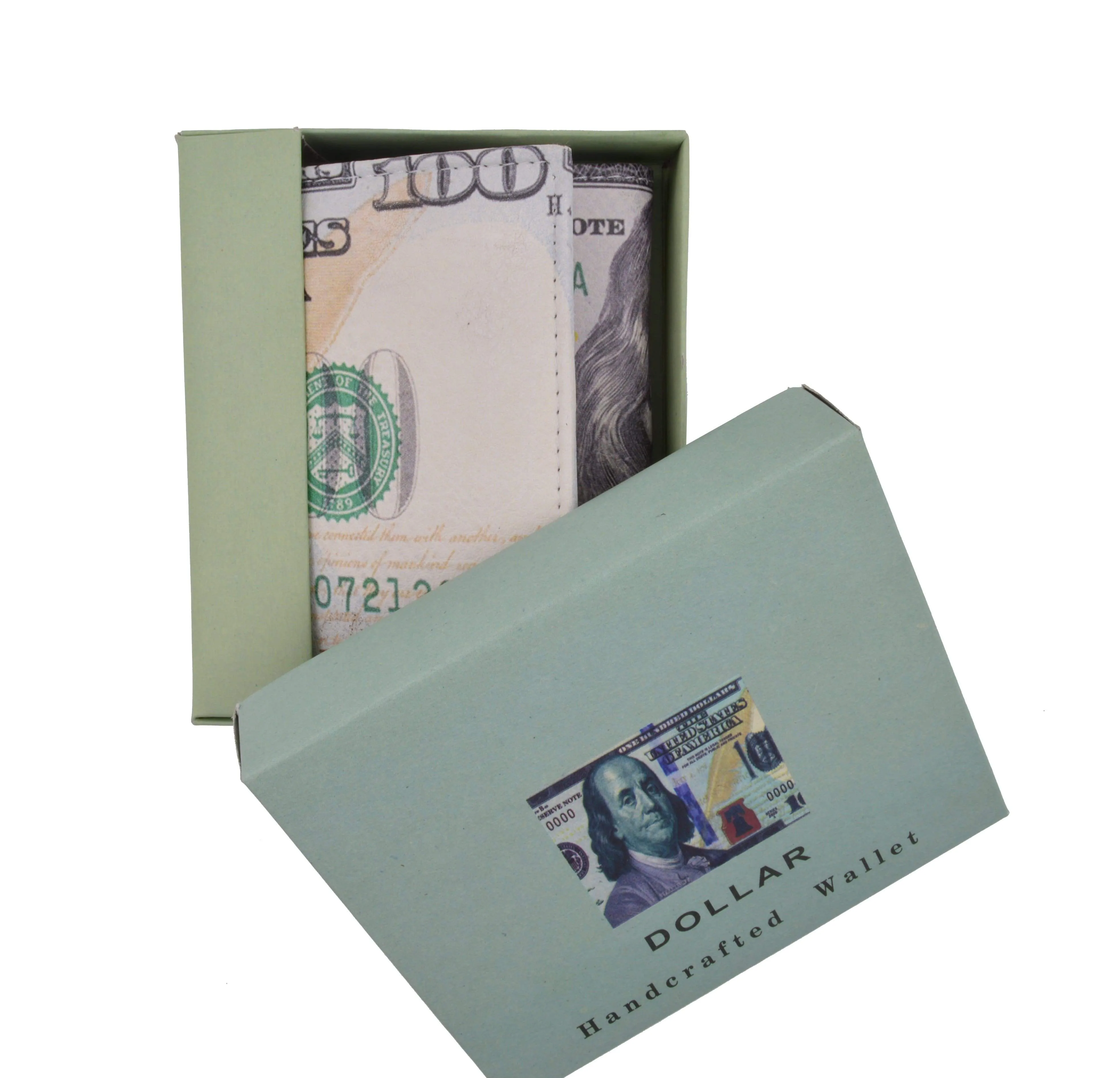 Men's genuine leather credit card id holder trifold wallet with middle flap 1346