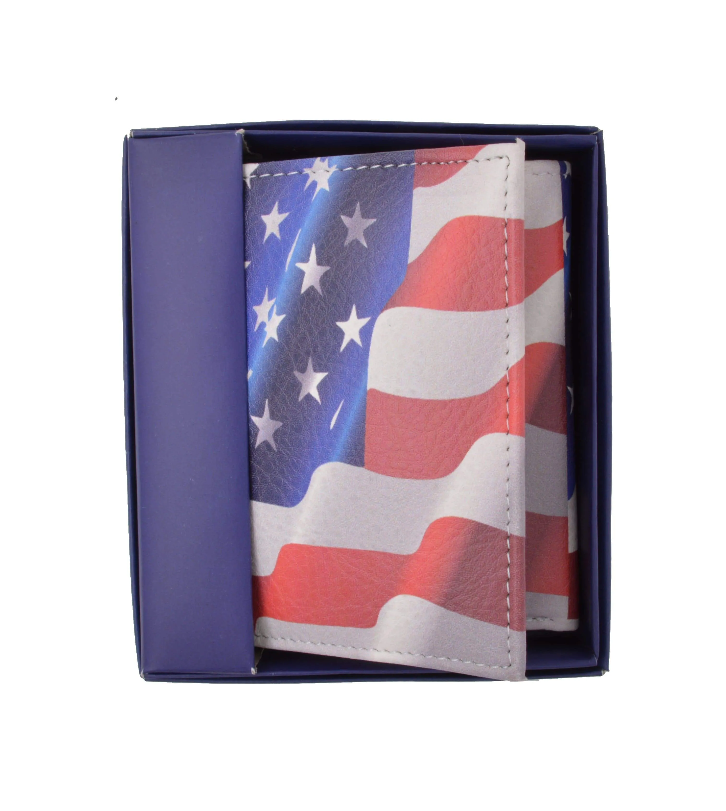 Men's genuine leather credit card id holder trifold wallet with middle flap 1346