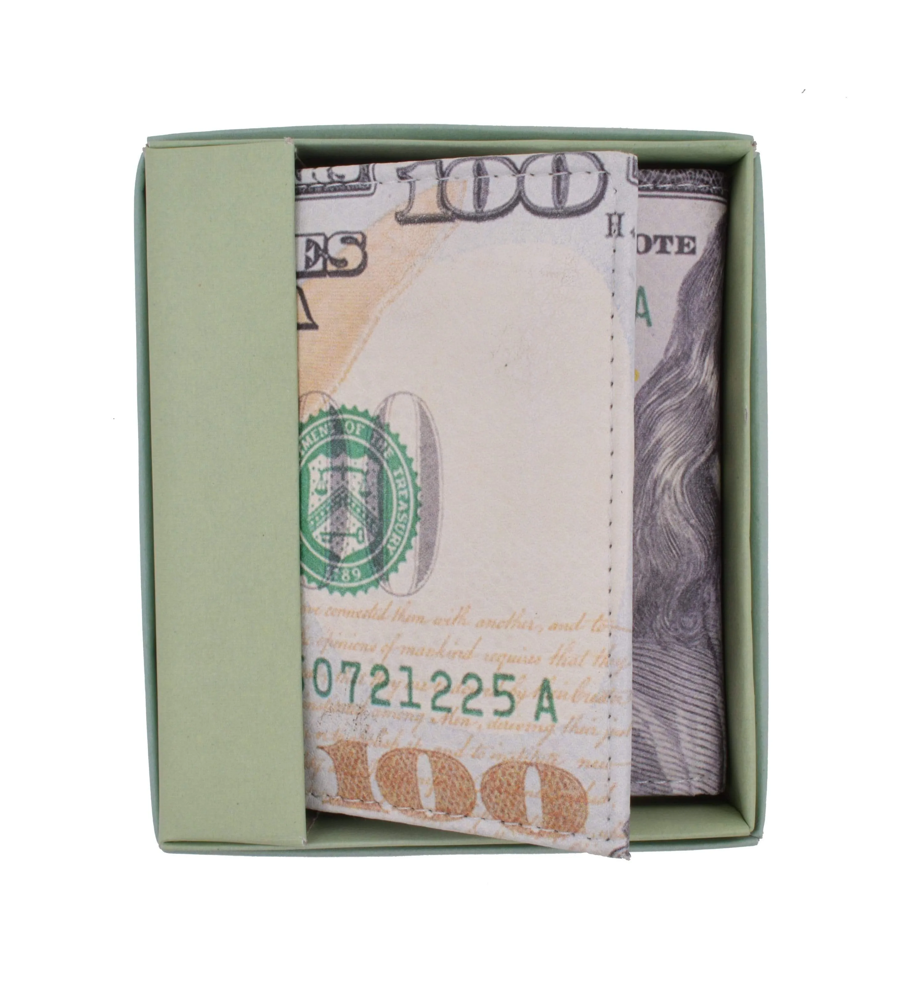 Men's genuine leather credit card id holder trifold wallet with middle flap 1346