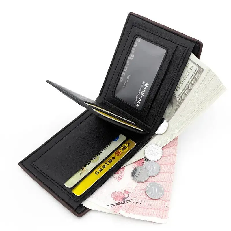 Men's Snake Pattern Wallet with Multiple Compartments & PU Leather - Luxe & Organized Accessory