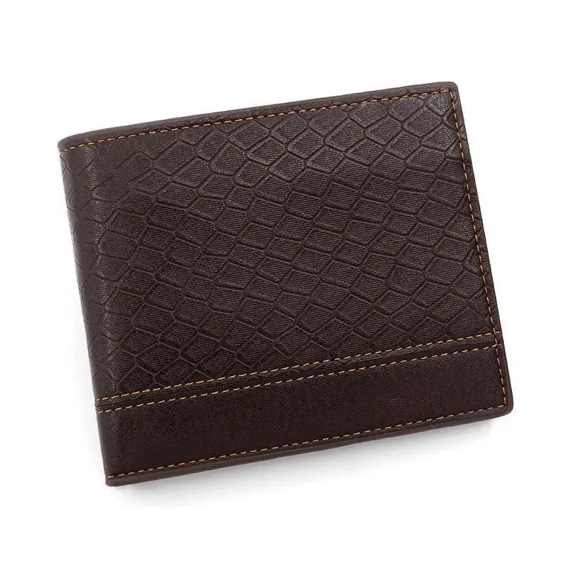 Men's Snake Pattern Wallet with Multiple Compartments & PU Leather - Luxe & Organized Accessory