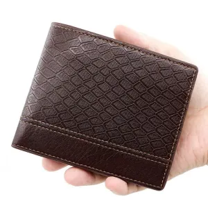 Men's Snake Pattern Wallet with Multiple Compartments & PU Leather - Luxe & Organized Accessory