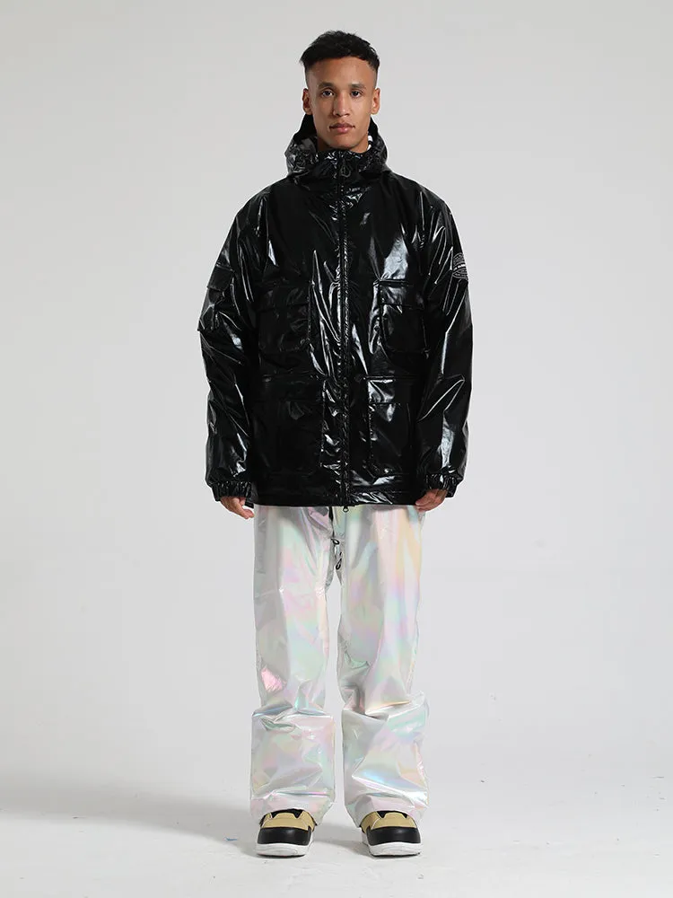 Men's White Dazzling Ski Suit