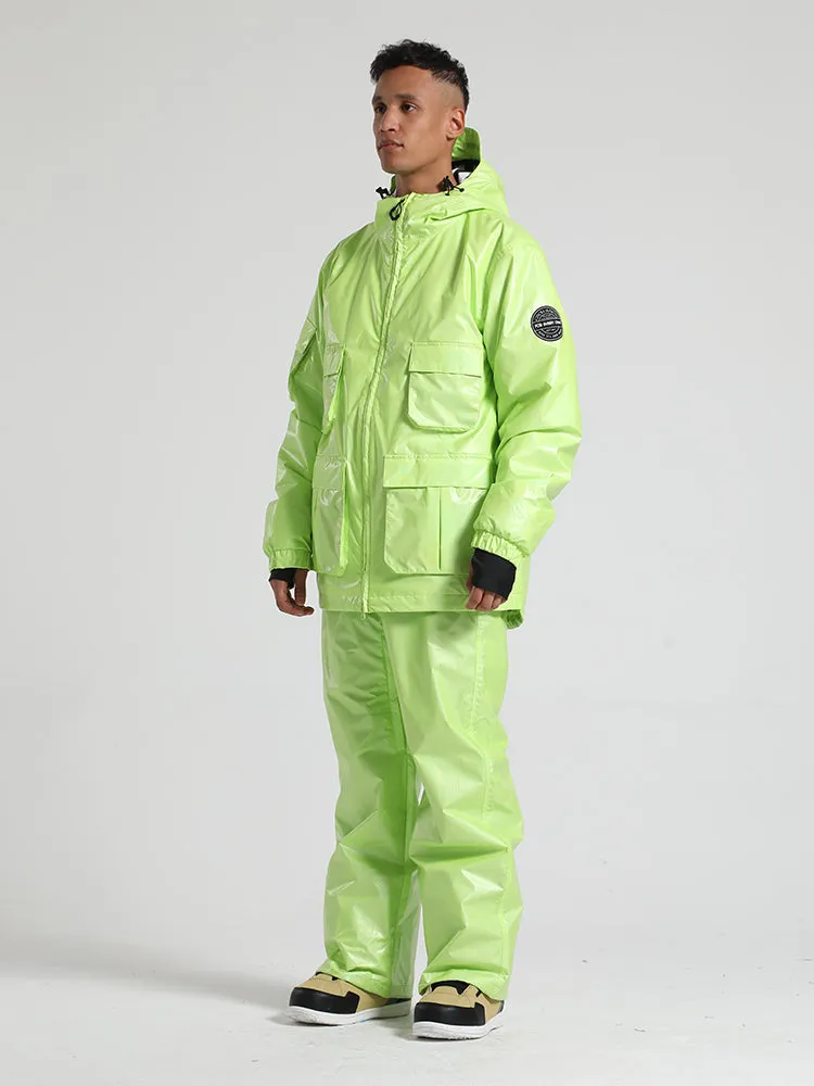 Men's White Dazzling Ski Suit