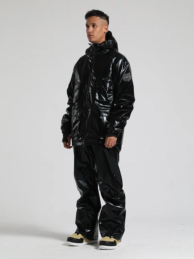 Men's White Dazzling Ski Suit