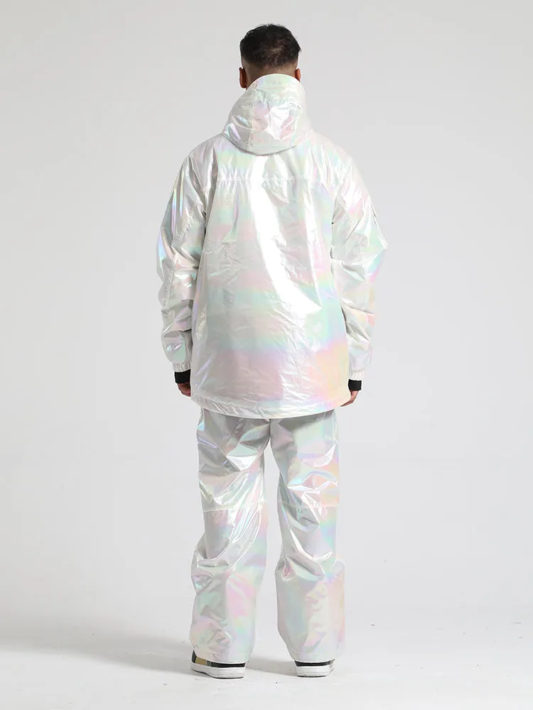 Men's White Dazzling Ski Suit