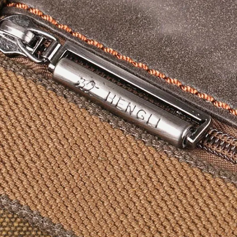 Messenger Bag For Men Vintage Thicken Canvas Large Capacity Crossbody Bag
