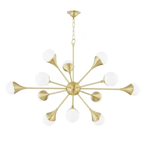 Mitzi Lighting Ariana 12 Light Starburst Ceiling Pendant Light Aged Brass