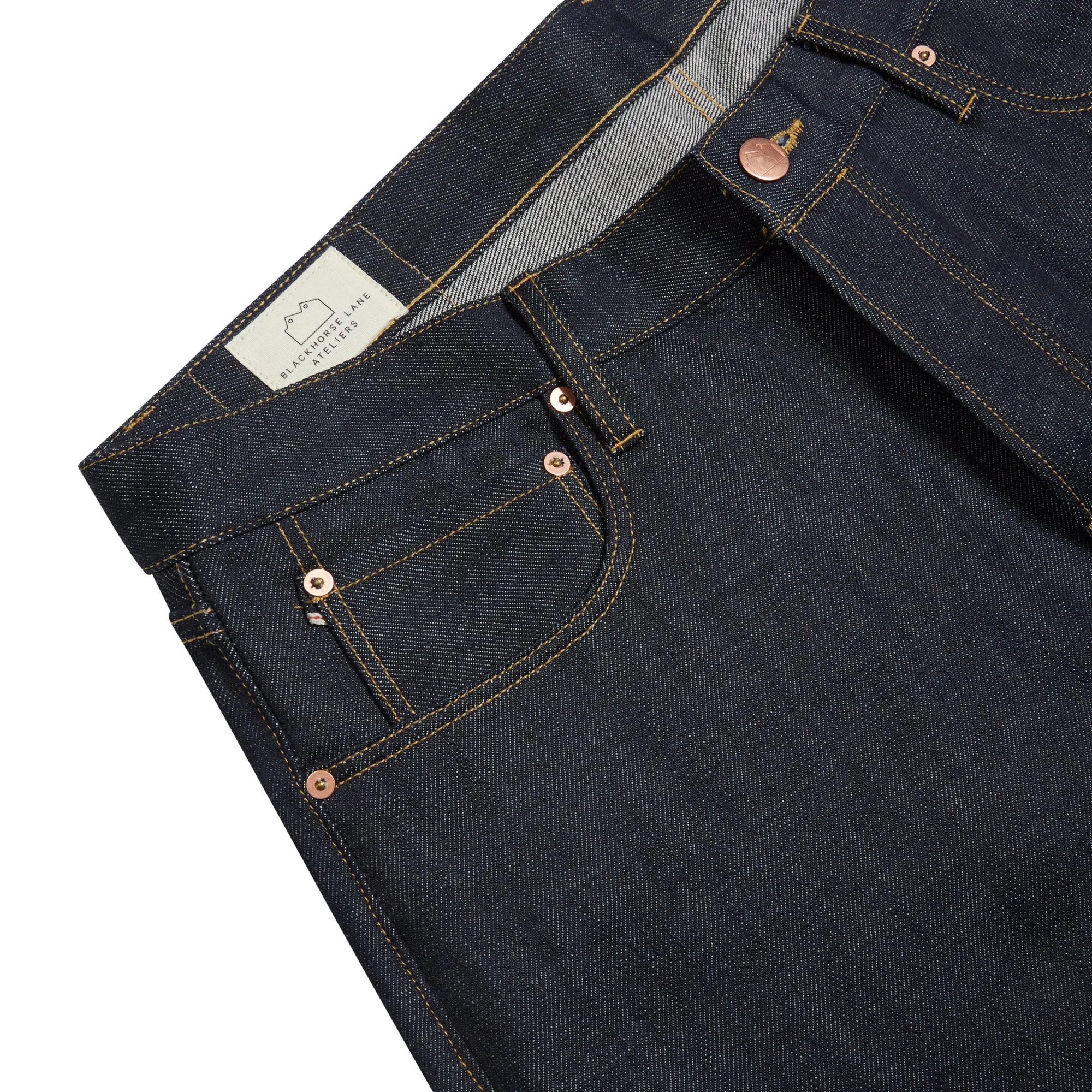 NW1 RELAXED STRAIGHT INDIGO 14OZ JAPANESE RAW SELVEDGE MENS JEANS