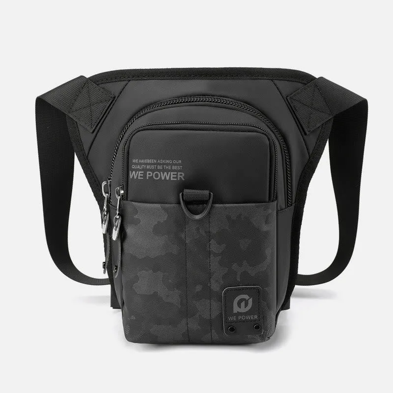 Outdoor Sports Purse For Men Durable Oxford Crossbody Leg Bag