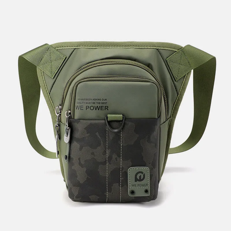 Outdoor Sports Purse For Men Durable Oxford Crossbody Leg Bag