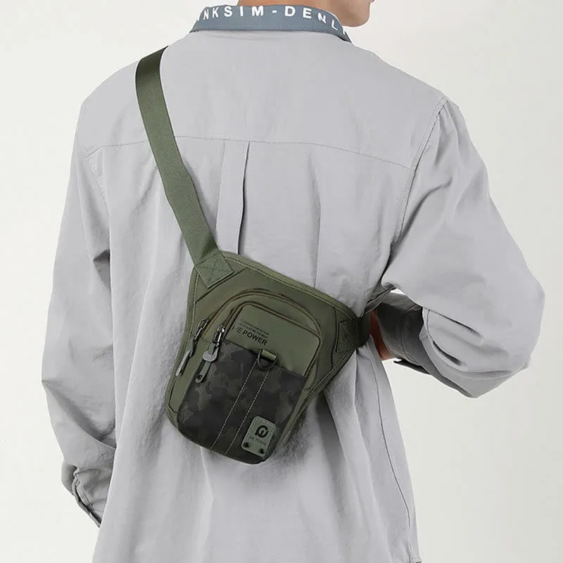 Outdoor Sports Purse For Men Durable Oxford Crossbody Leg Bag