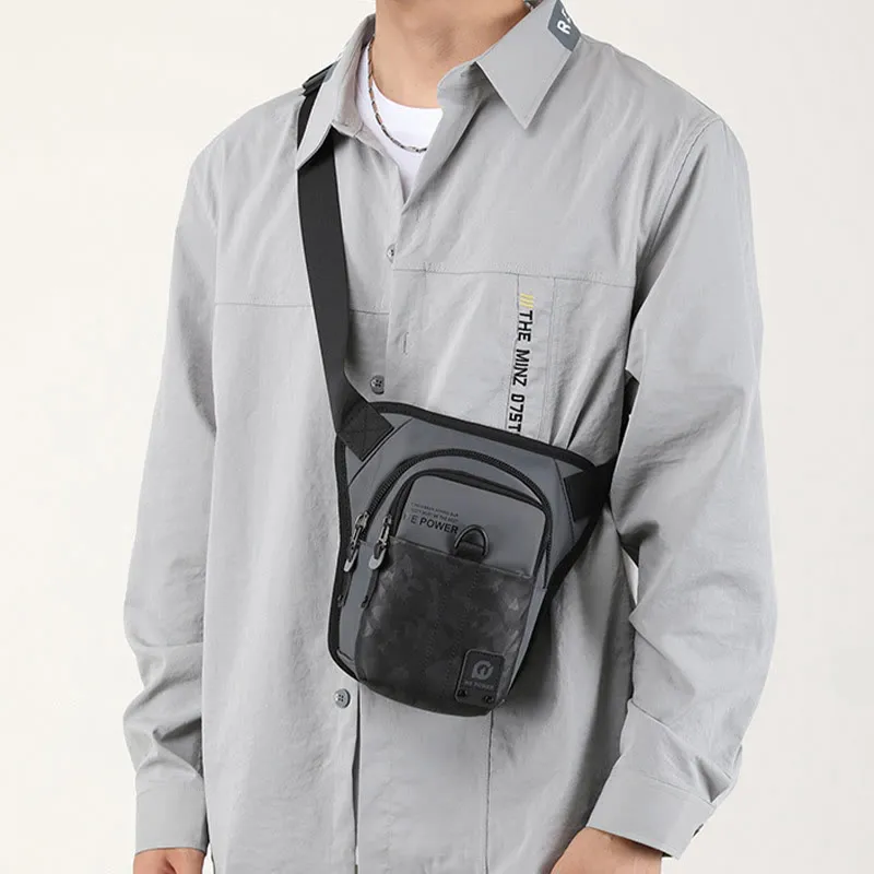 Outdoor Sports Purse For Men Durable Oxford Crossbody Leg Bag