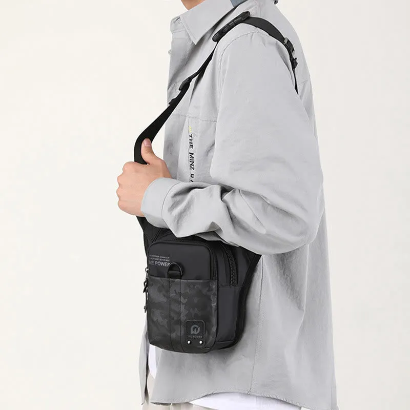 Outdoor Sports Purse For Men Durable Oxford Crossbody Leg Bag