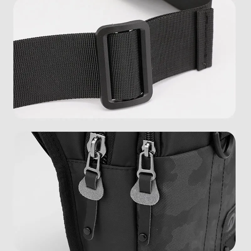 Outdoor Sports Purse For Men Durable Oxford Crossbody Leg Bag