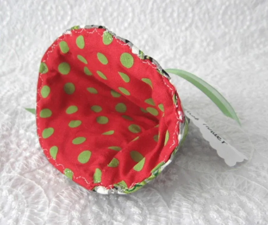Padded Lid Knob Holder Teapot Lid Holder Cherries Black And White Hand Made