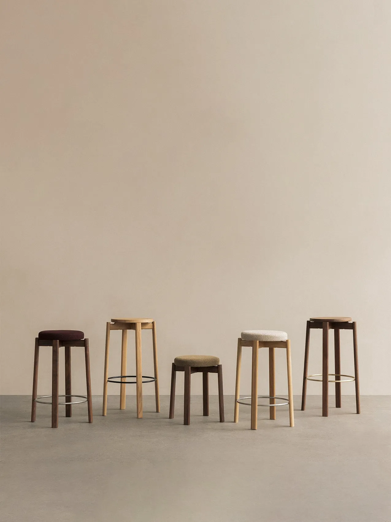 Passage Bar Stool, Upholstered Seat