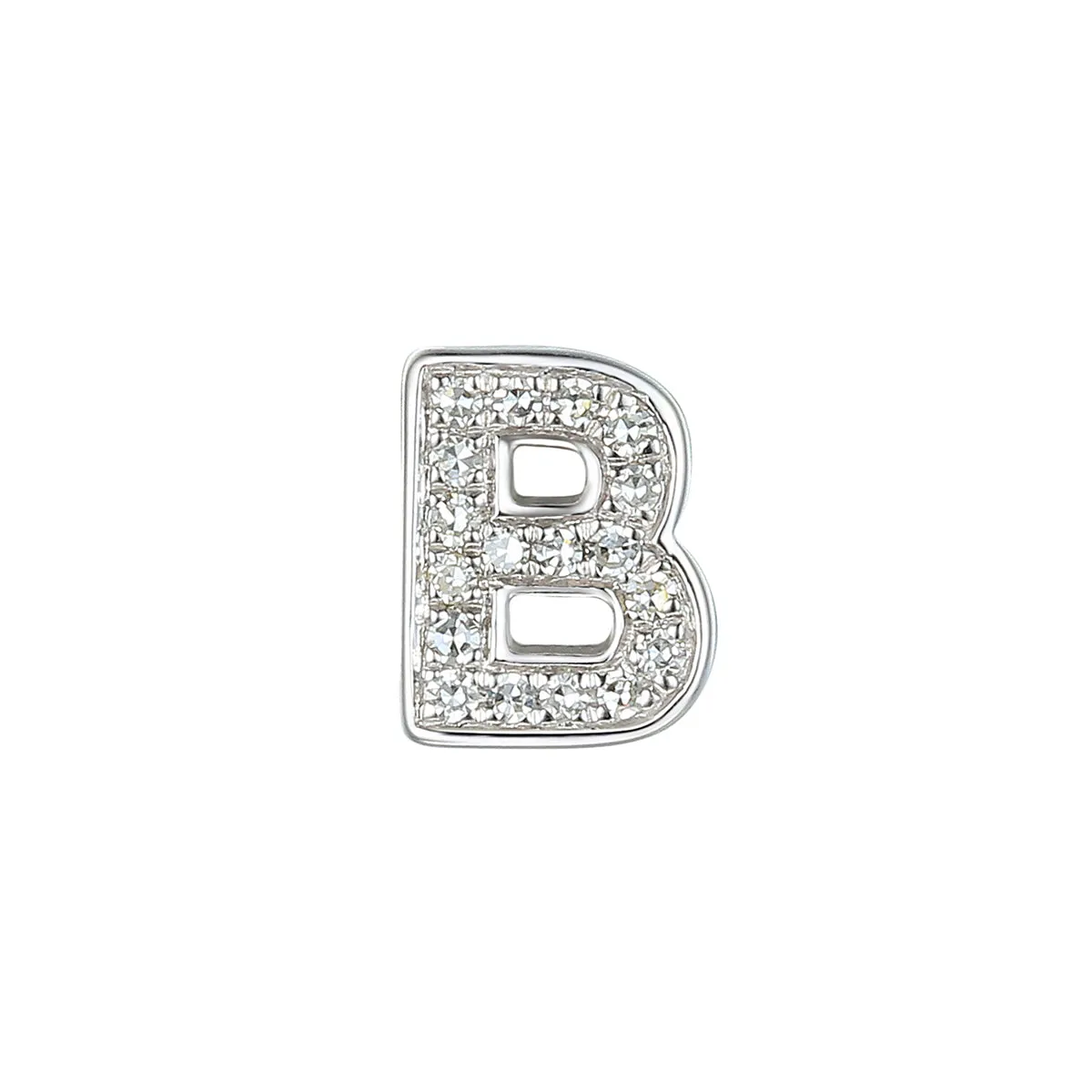 Personalised Luxury Diamond Double Letter Necklace | 9K White Gold