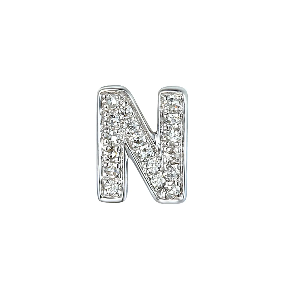 Personalised Luxury Diamond Double Letter Necklace | 9K White Gold