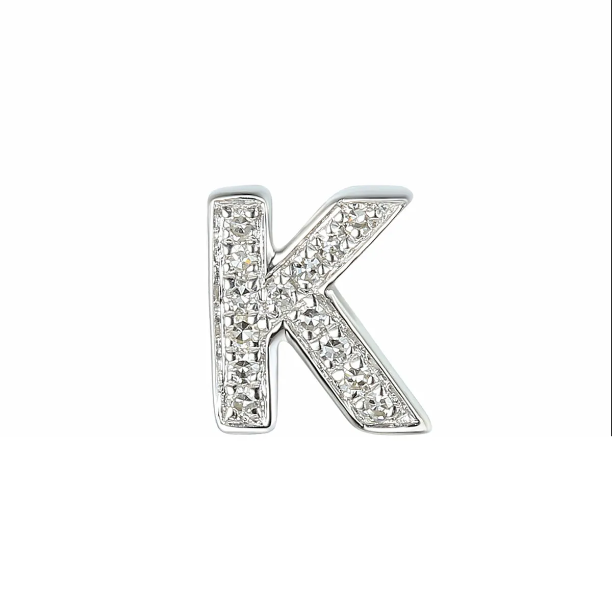 Personalised Luxury Diamond Double Letter Necklace | 9K White Gold