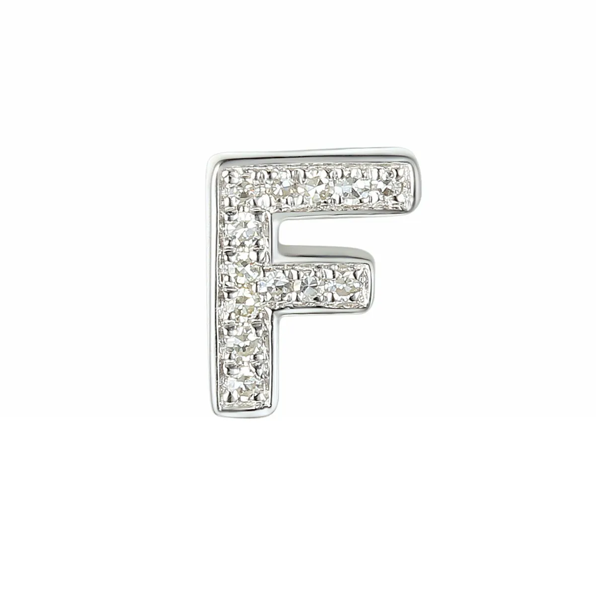 Personalised Luxury Diamond Double Letter Necklace | 9K White Gold