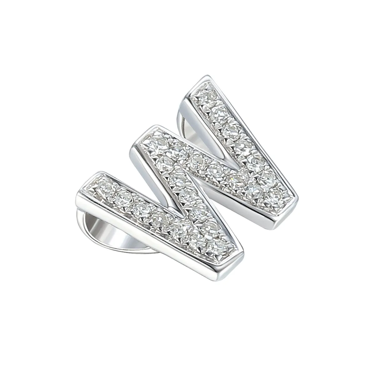 Personalised Luxury Diamond Letter Necklace | 9K White Gold