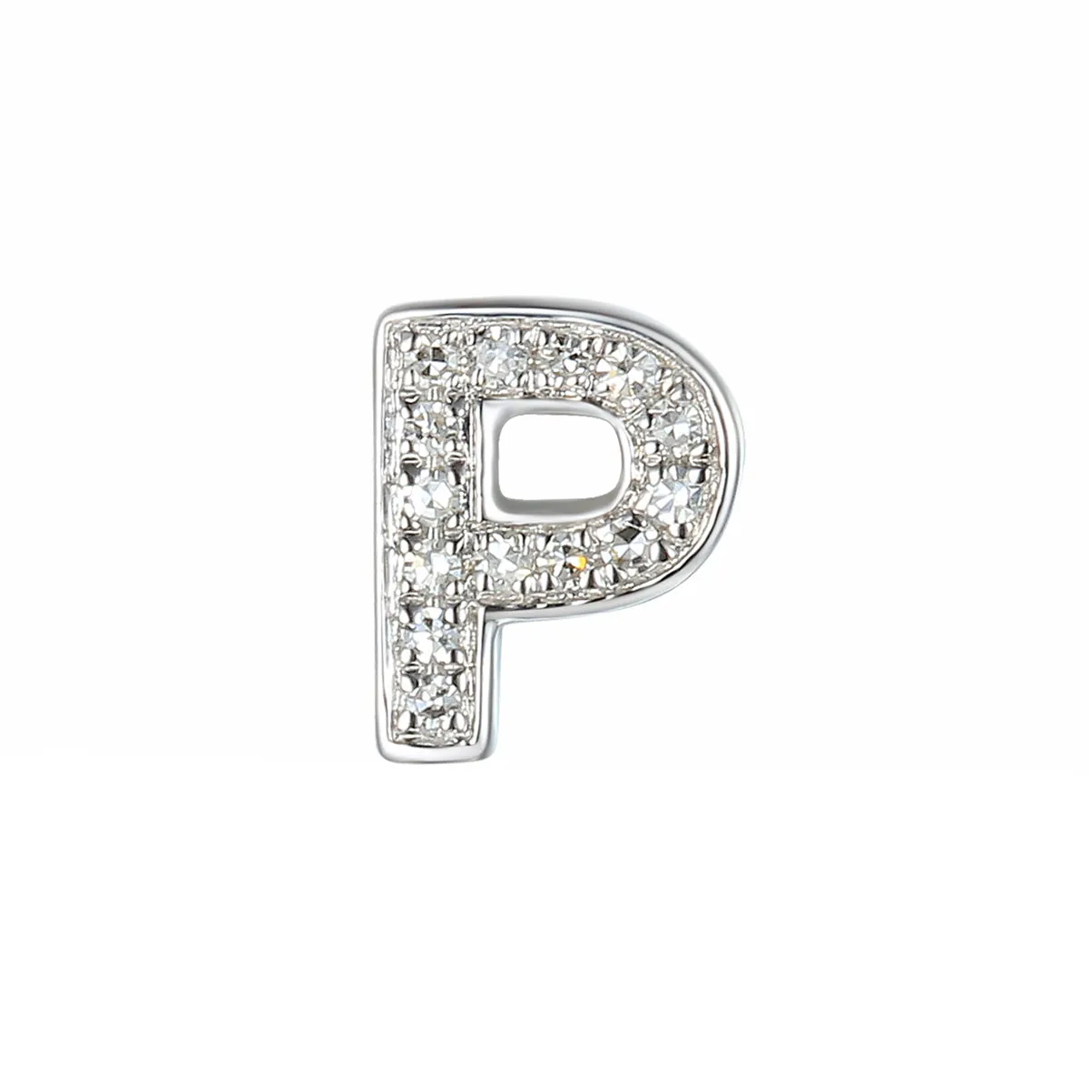 Personalised Luxury Diamond Letter Necklace | 9K White Gold