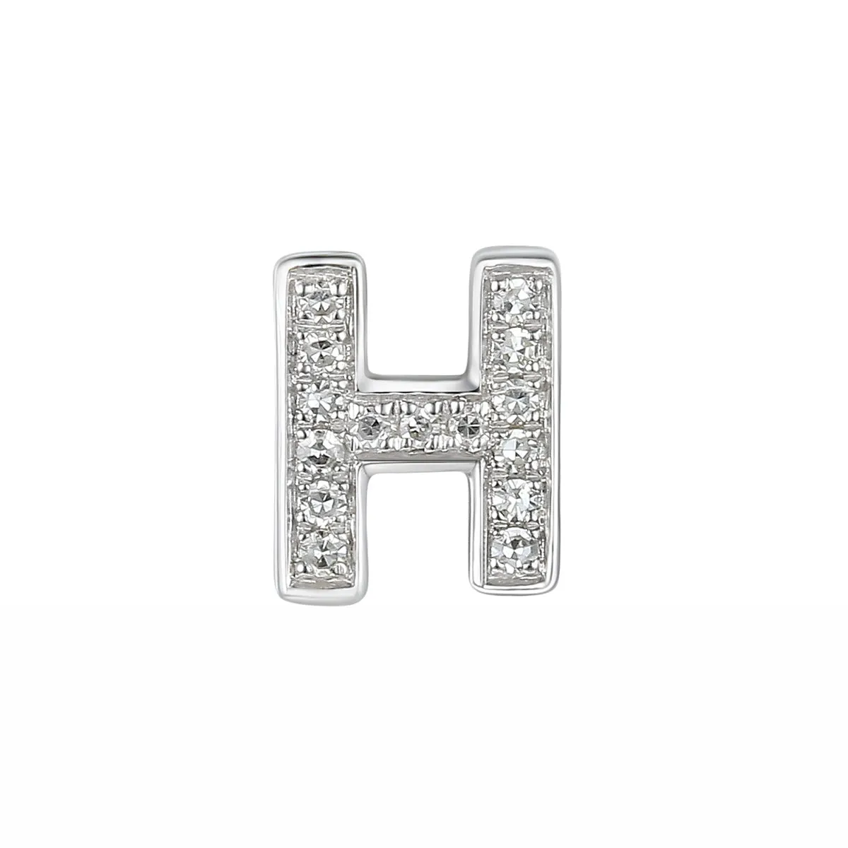 Personalised Luxury Diamond Letter Necklace | 9K White Gold