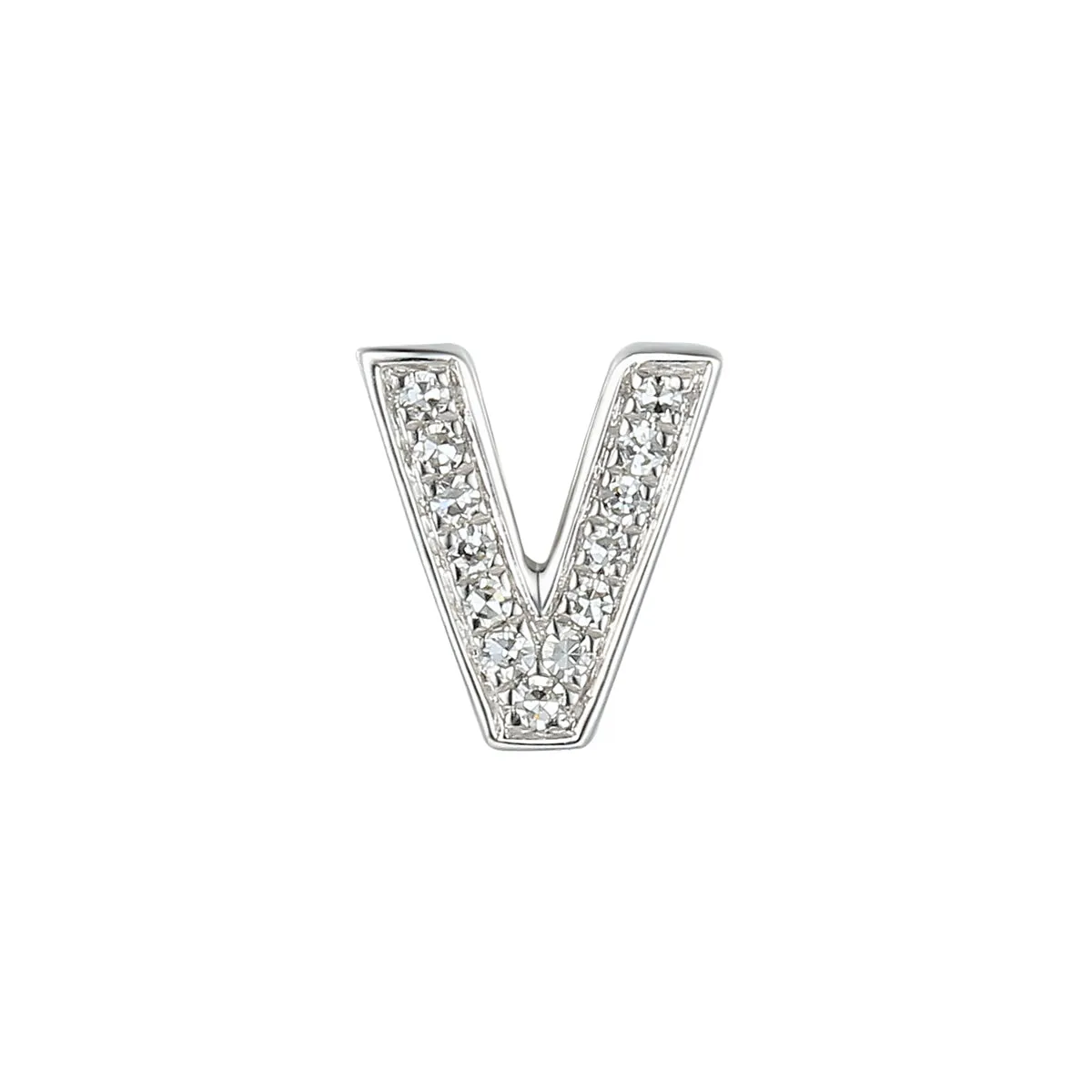 Personalised Luxury Diamond Letter Necklace | 9K White Gold