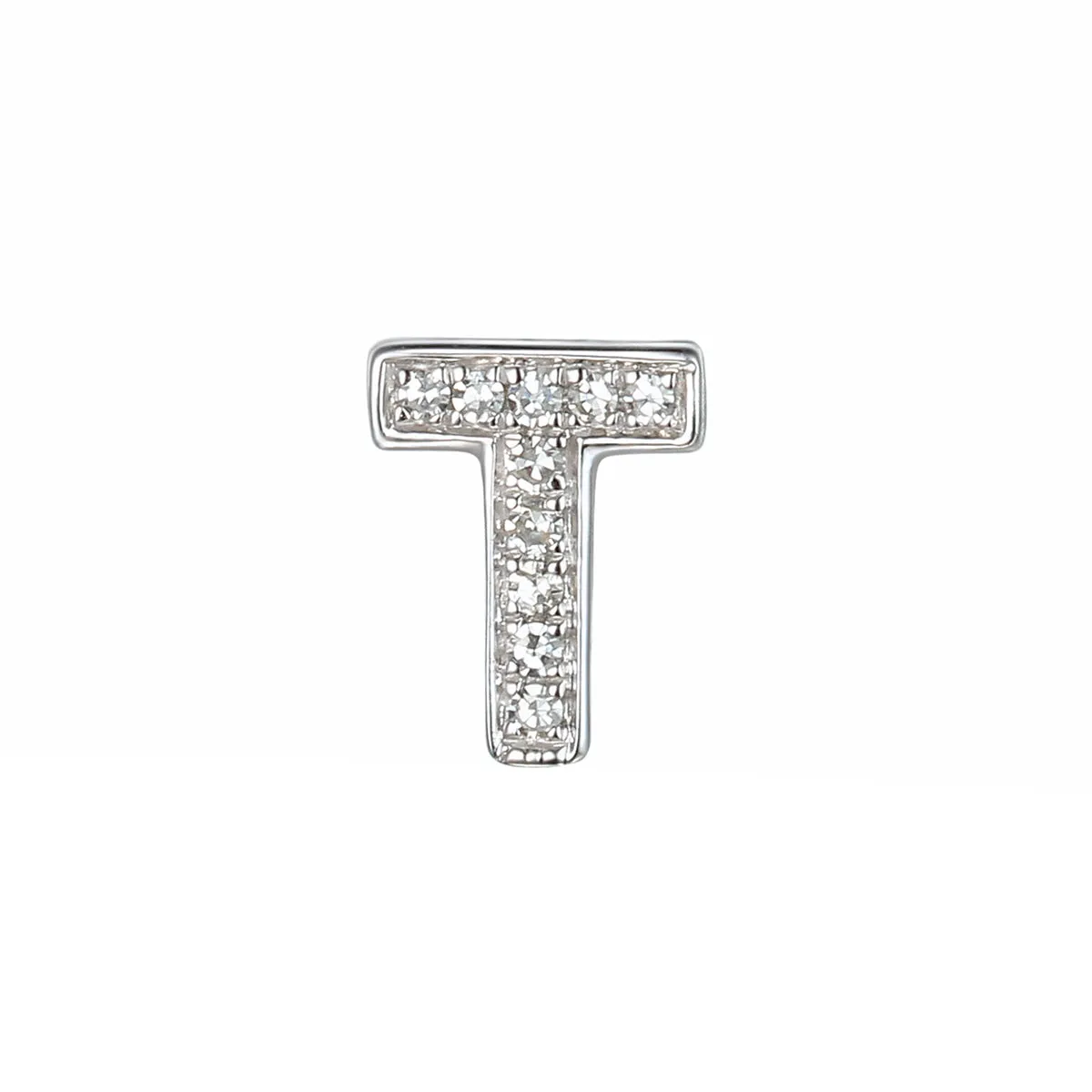 Personalised Luxury Diamond Letter Necklace | 9K White Gold
