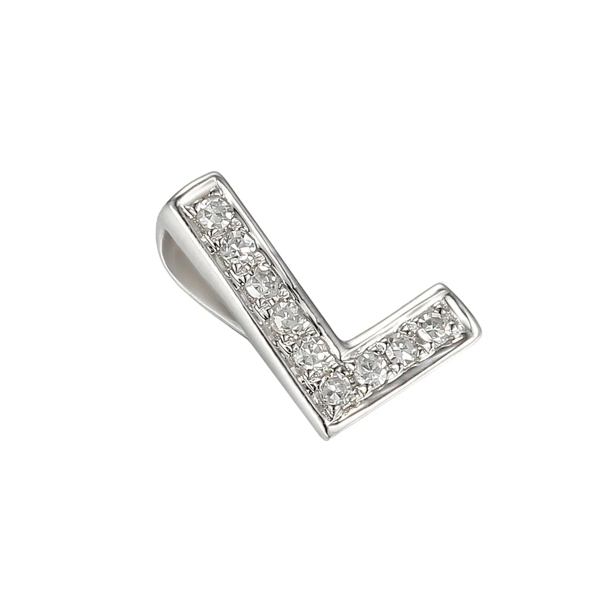 Personalised Luxury Diamond Letter Necklace | 9K White Gold