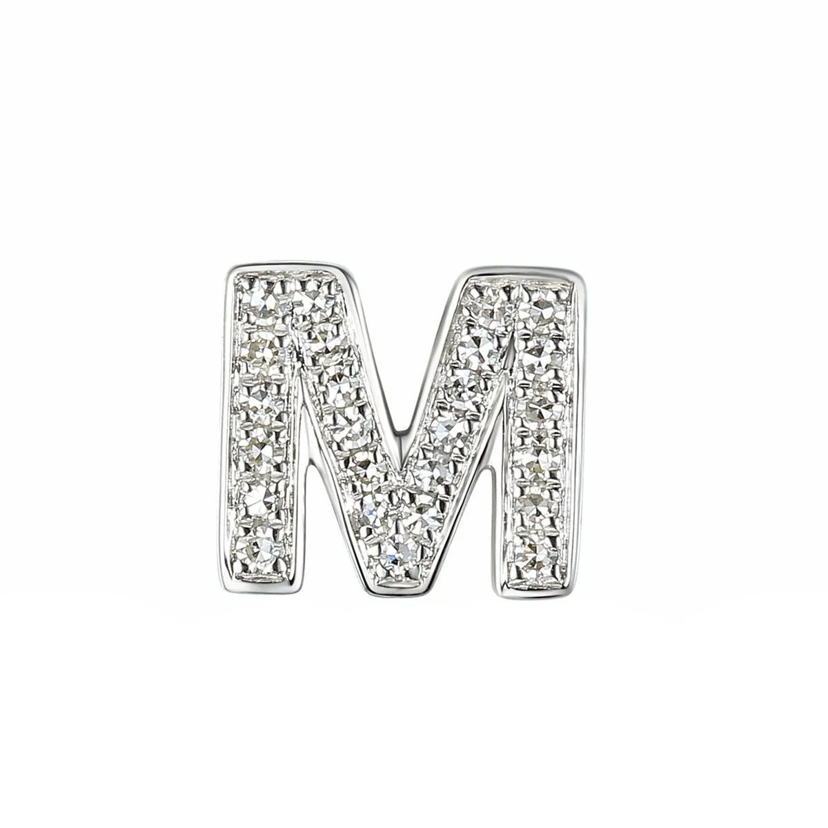 Personalised Luxury Diamond Letter Necklace | 9K White Gold