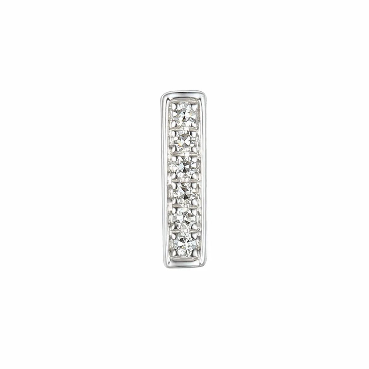 Personalised Luxury Diamond Letter Necklace | 9K White Gold