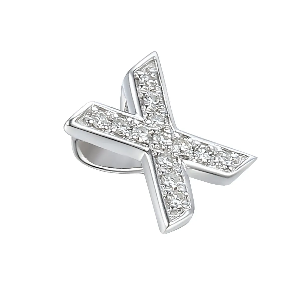 Personalised Luxury Diamond Letter Necklace | 9K White Gold