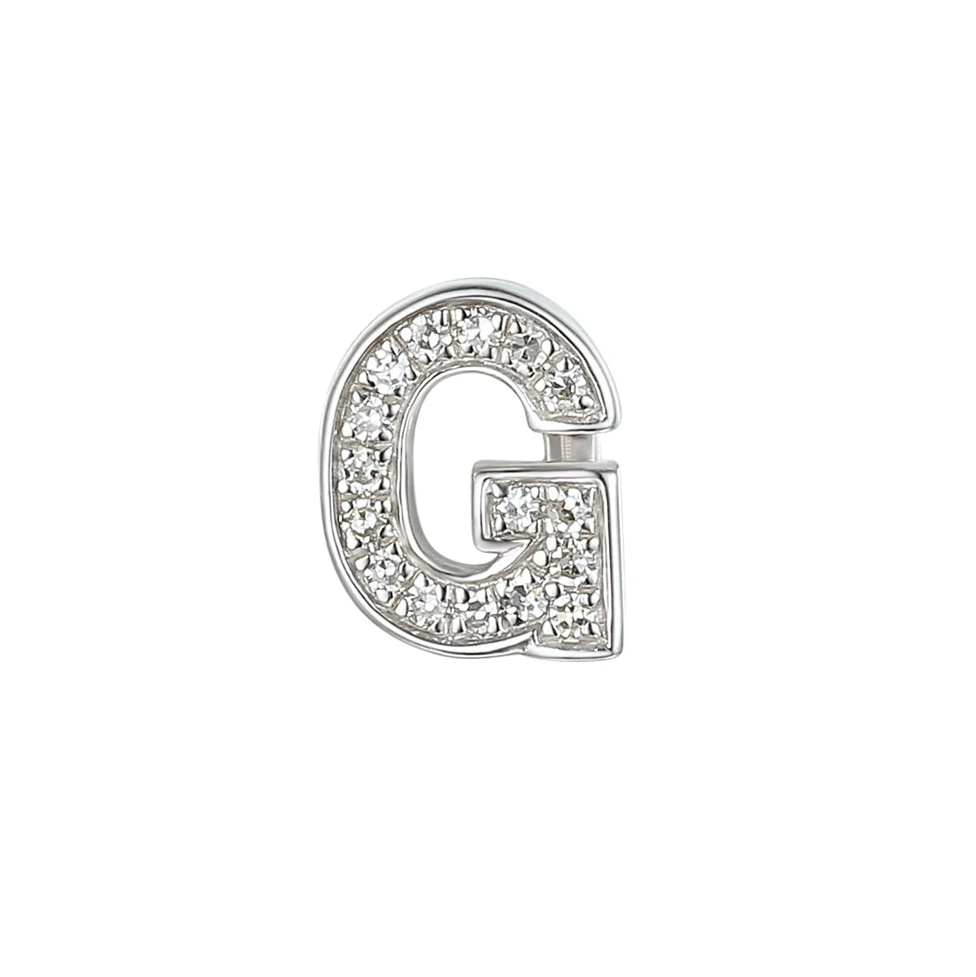 Personalised Luxury Diamond Letter Necklace | 9K White Gold