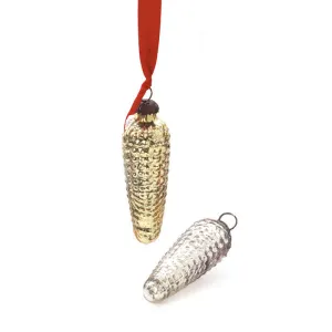 Pinecone Ornament with Antique Gold Finish