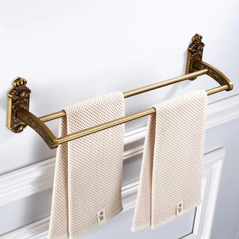 Plantex Aluminium Antique Bathroom Accessories Set of 5-pcs/Bathroom Hardware Set (Towel Rod/Napkin Ring/Paper Holder/Soap Dish/Tumbler Holder)