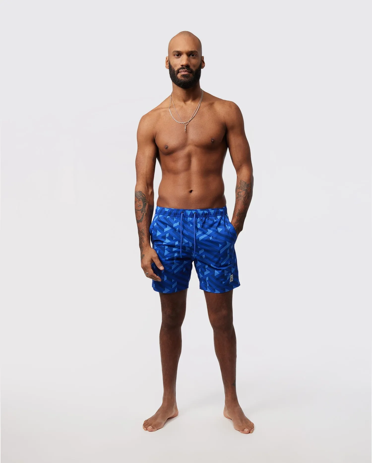 Psycho Bunny Mens Pisani Swim Shorts - Dazzling Blue
