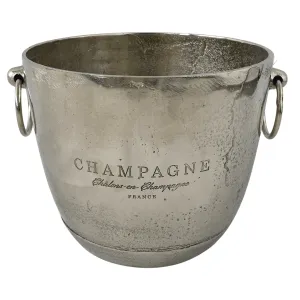 Raw Nickel Vintage Champagne Bucket