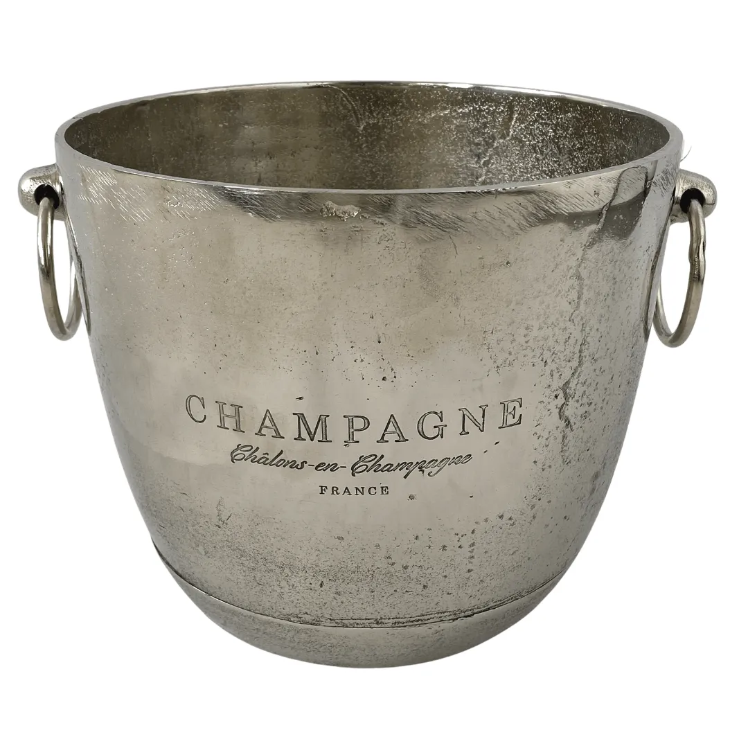 Raw Nickel Vintage Champagne Bucket