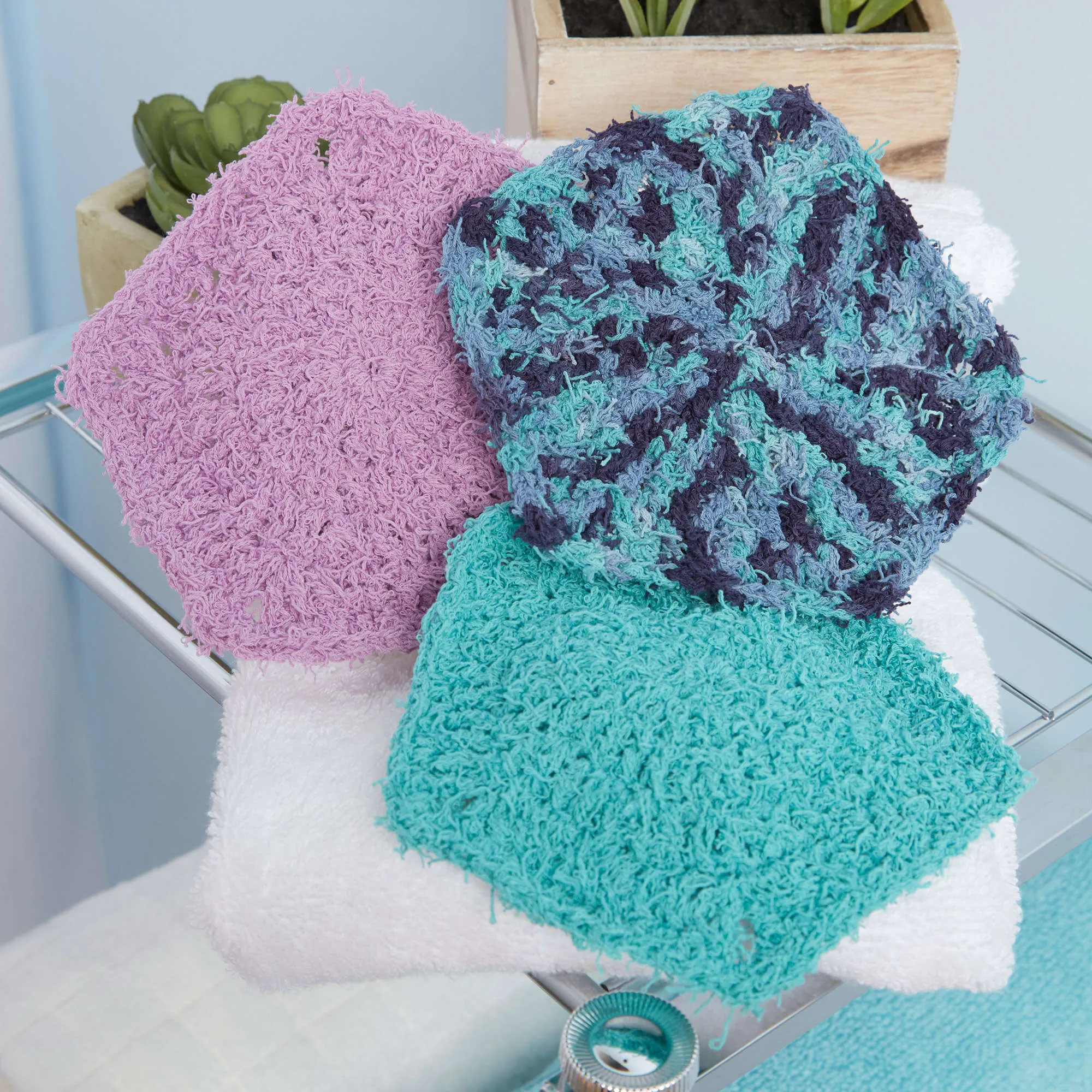 Red Heart Crochet Pentagon Scrubby