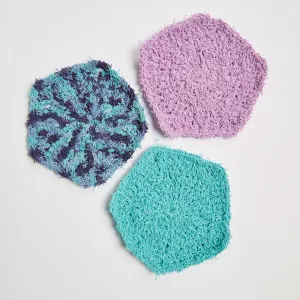 Red Heart Crochet Pentagon Scrubby