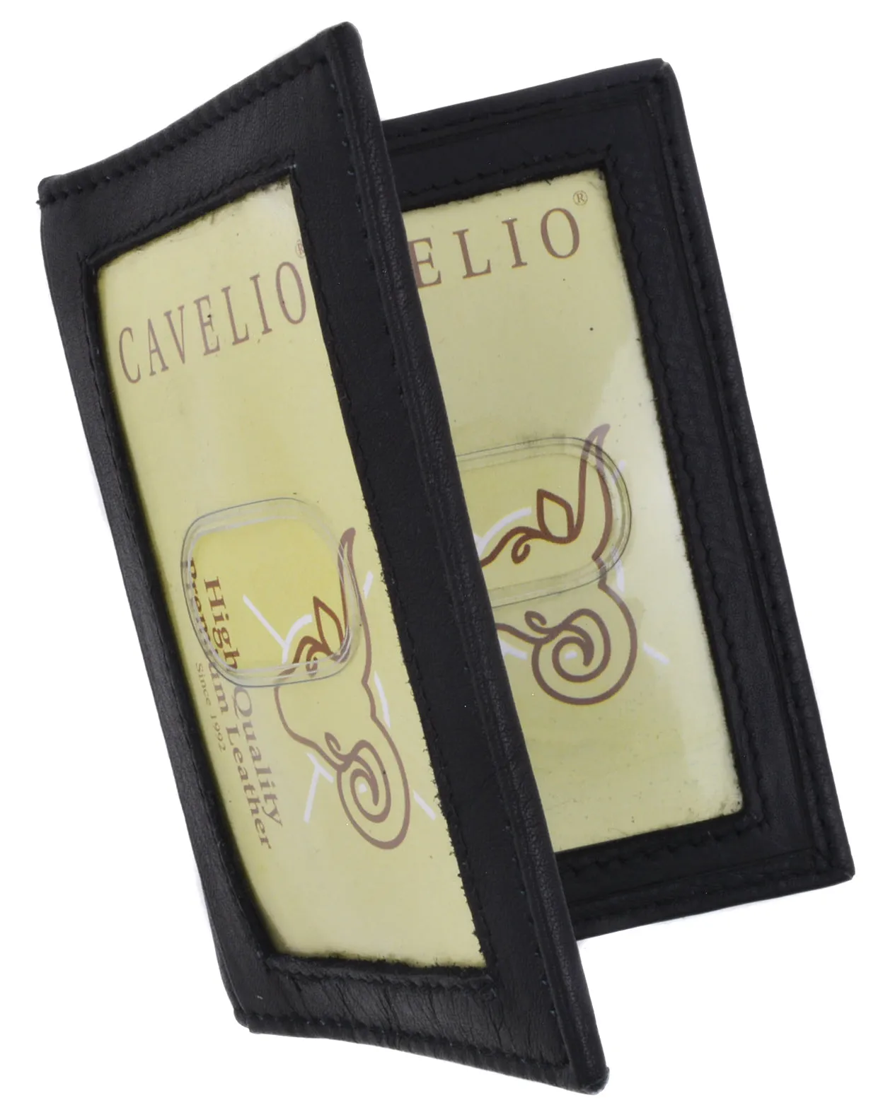 RFID Mens LEATHER Bifold Wallet ID Credit Card Holder Front Pocket Black Brown Gift Box