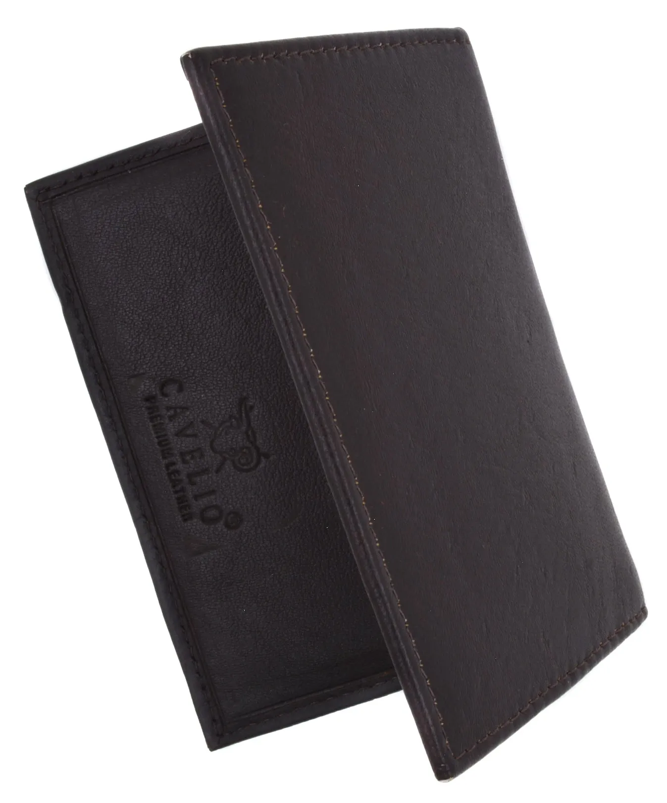 RFID Mens LEATHER Bifold Wallet ID Credit Card Holder Front Pocket Black Brown Gift Box