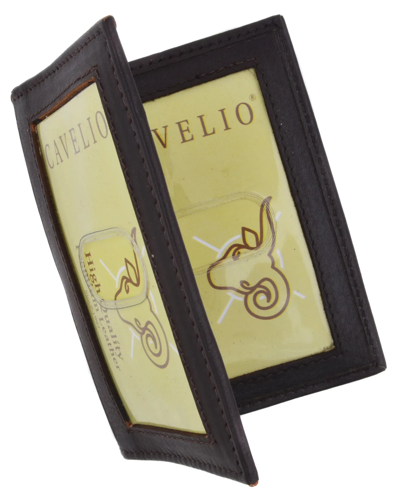 RFID Mens LEATHER Bifold Wallet ID Credit Card Holder Front Pocket Black Brown Gift Box